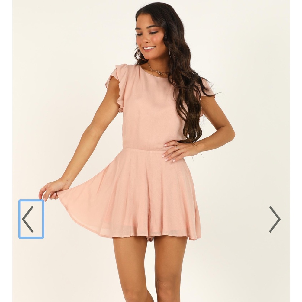 Show po fortunate love play suit in blush